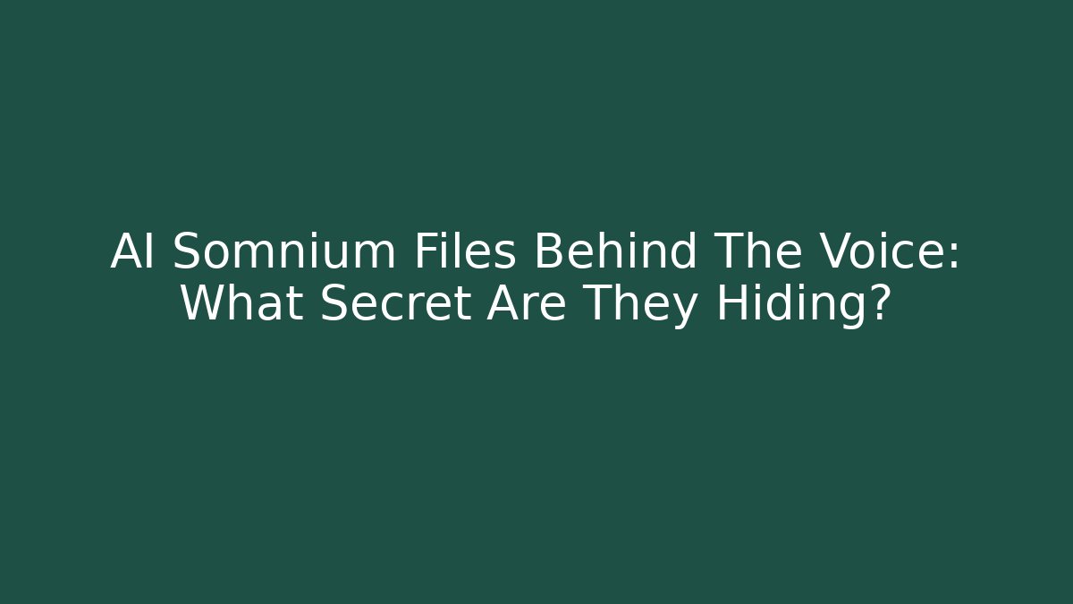 AI Somnium Files Behind The Voice: What Secret Are They Hiding?