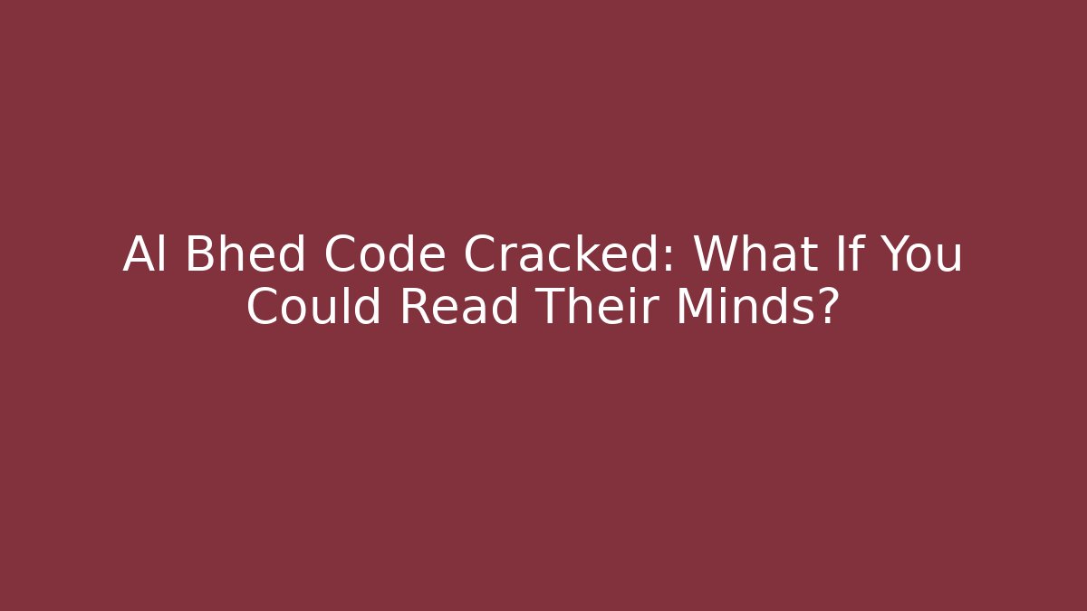 Al Bhed Code Cracked: What If You Could Read Their Minds?