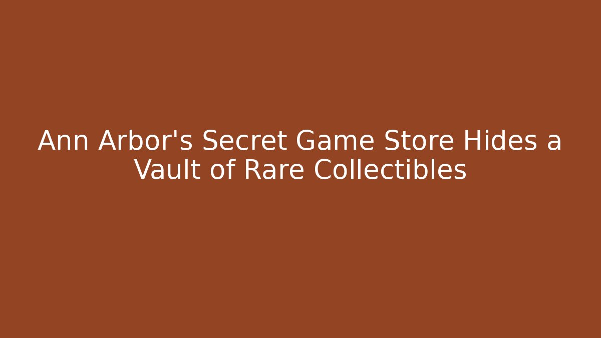 Ann Arbor's Secret Game Store Hides a Vault of Rare Collectibles