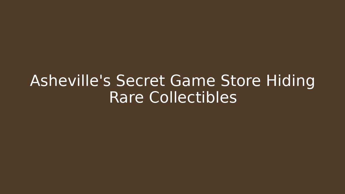 Asheville’s Secret Game Store Hiding Rare Collectibles