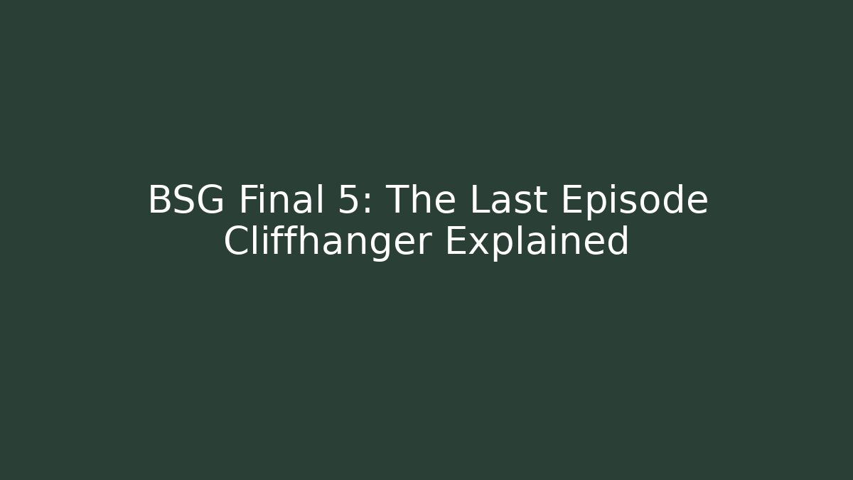 BSG Final 5: The Last Episode Cliffhanger Explained