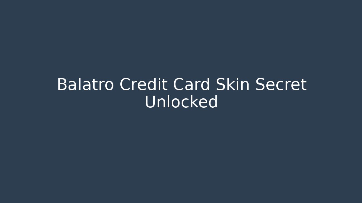 Balatro Credit Card Skin Secret Unlocked