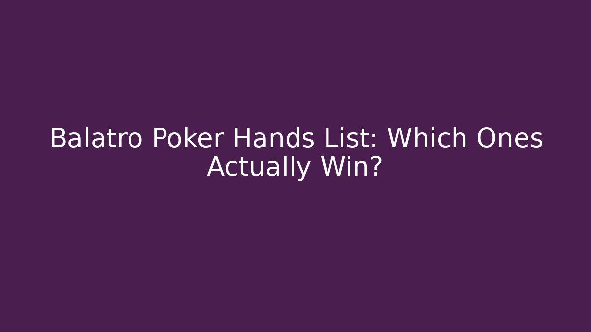 Balatro Poker Hands List: Which Ones Actually Win? - Felix Cat Insurance