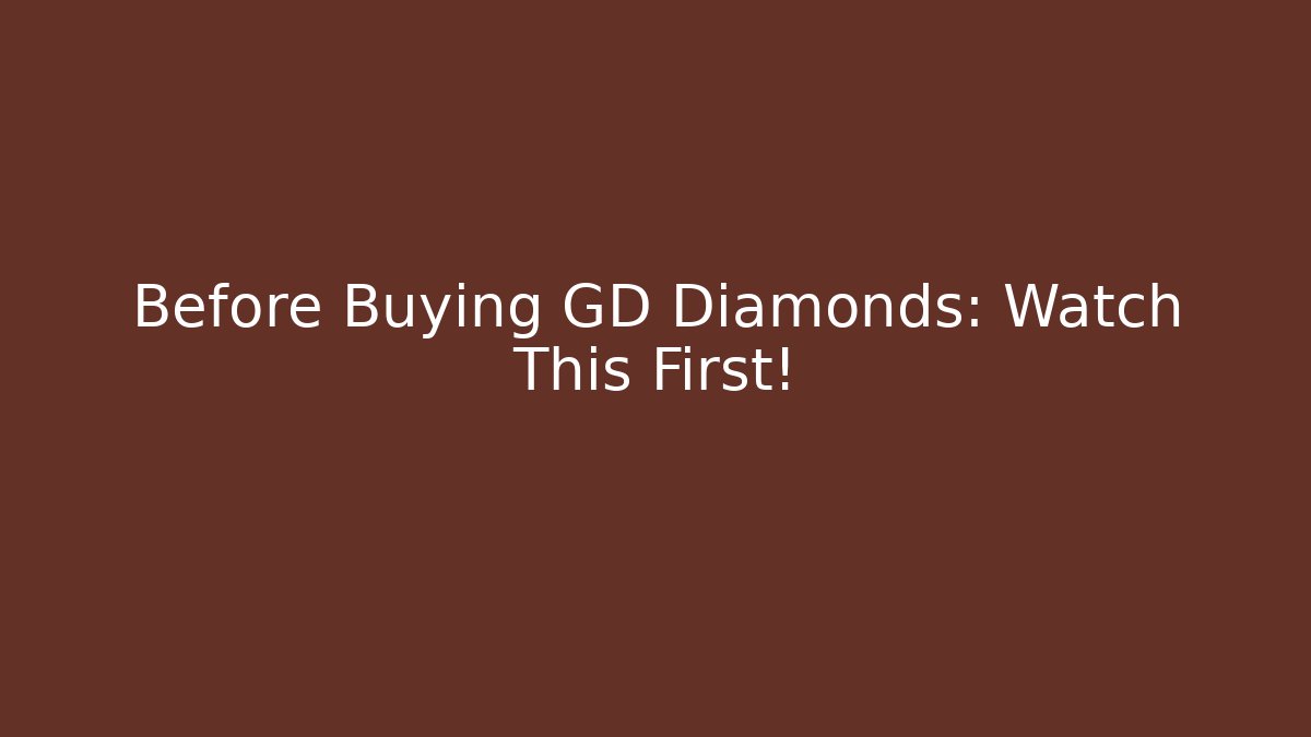 Before Buying GD Diamonds: Watch This First! - Felix Cat Insurance