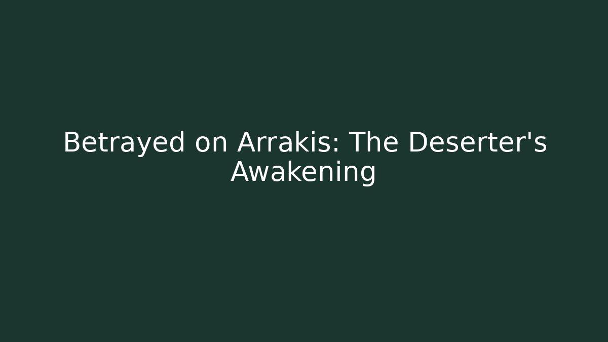 Betrayed on Arrakis: The Deserter's Awakening