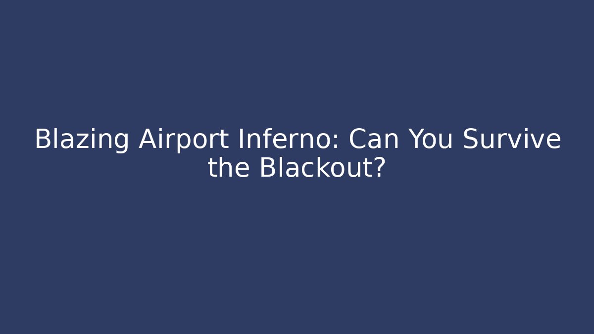 Blazing Airport Inferno: Can You Survive the Blackout?