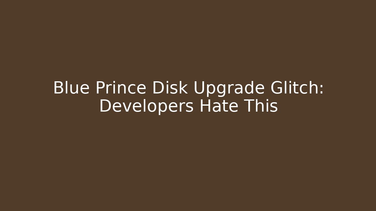 Blue Prince Disk Upgrade Glitch: Developers Hate This