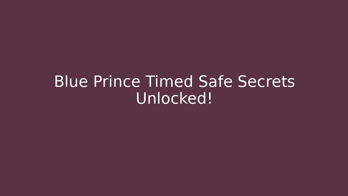 Blue Prince Timed Safe Secrets Unlocked! - Felix Cat Insurance