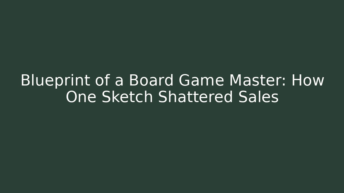 Blueprint of a Board Game Master: How One Sketch Shattered Sales