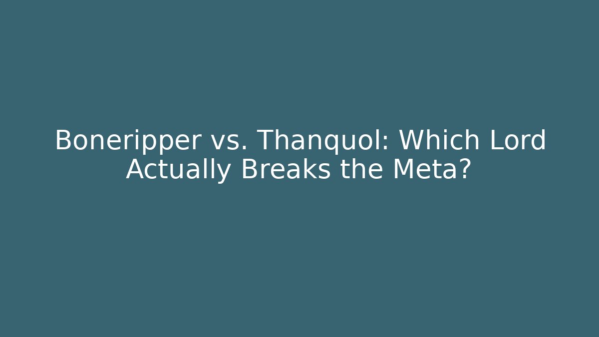 Boneripper vs. Thanquol: Which Lord Actually Breaks the Meta?
