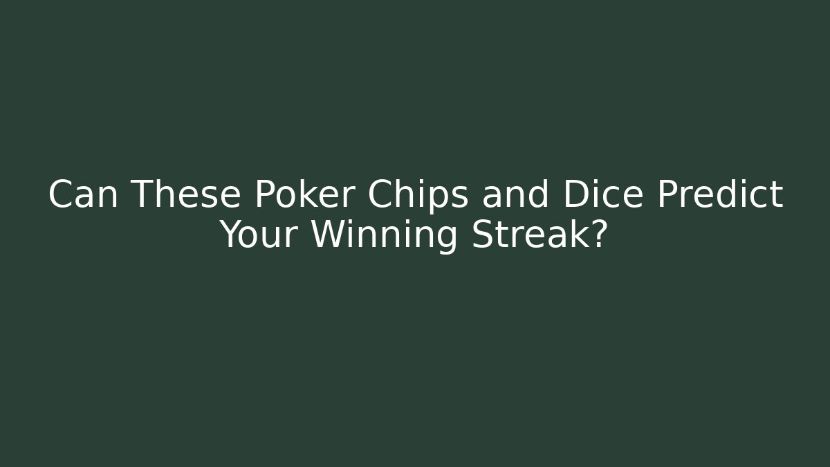 Can These Poker Chips and Dice Predict Your Winning Streak? - Felix Cat Insurance