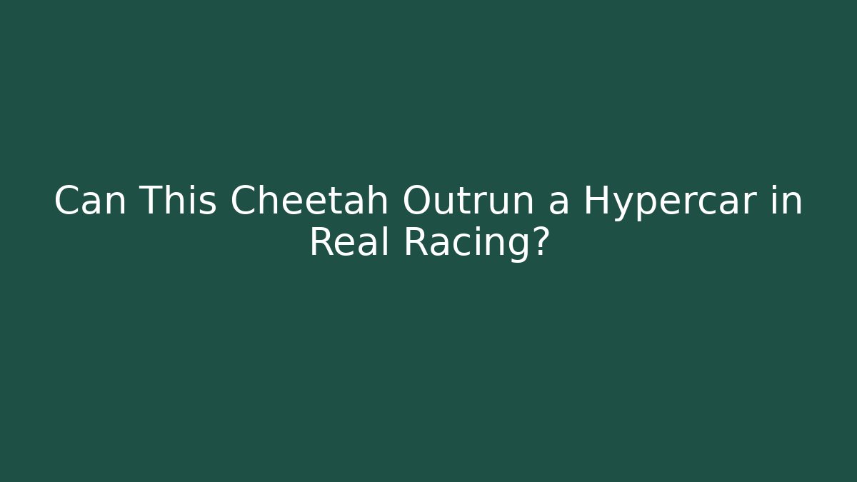 Can This Cheetah Outrun a Hypercar in Real Racing?