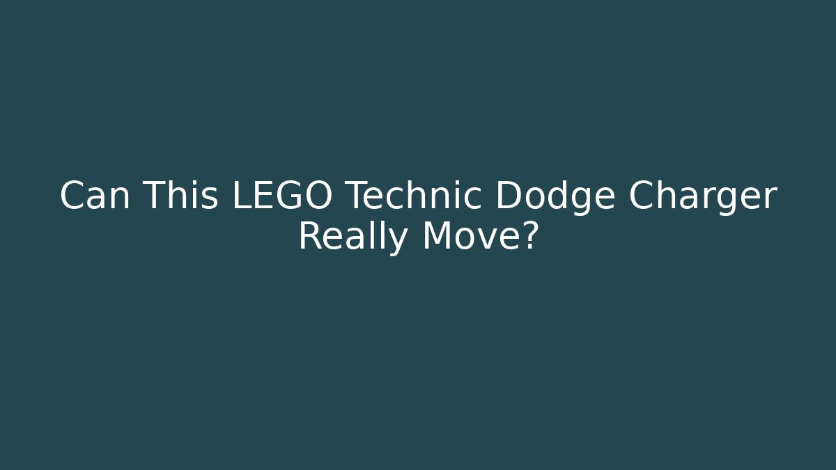 Can This LEGO Technic Dodge Charger Really Move?