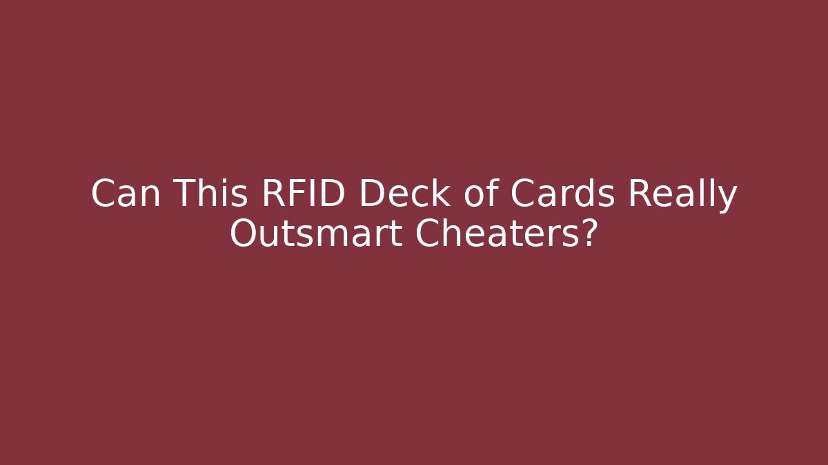 Can This RFID Deck of Cards Really Outsmart Cheaters?