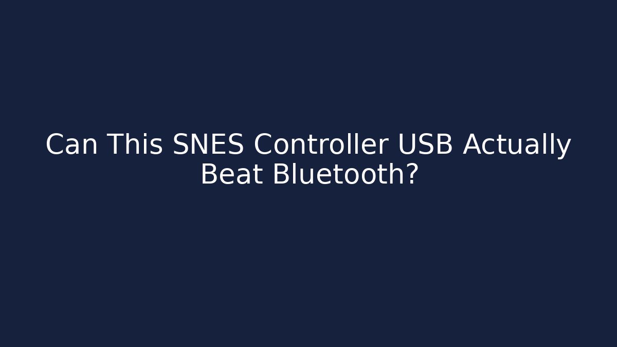 Can This SNES Controller USB Actually Beat Bluetooth?