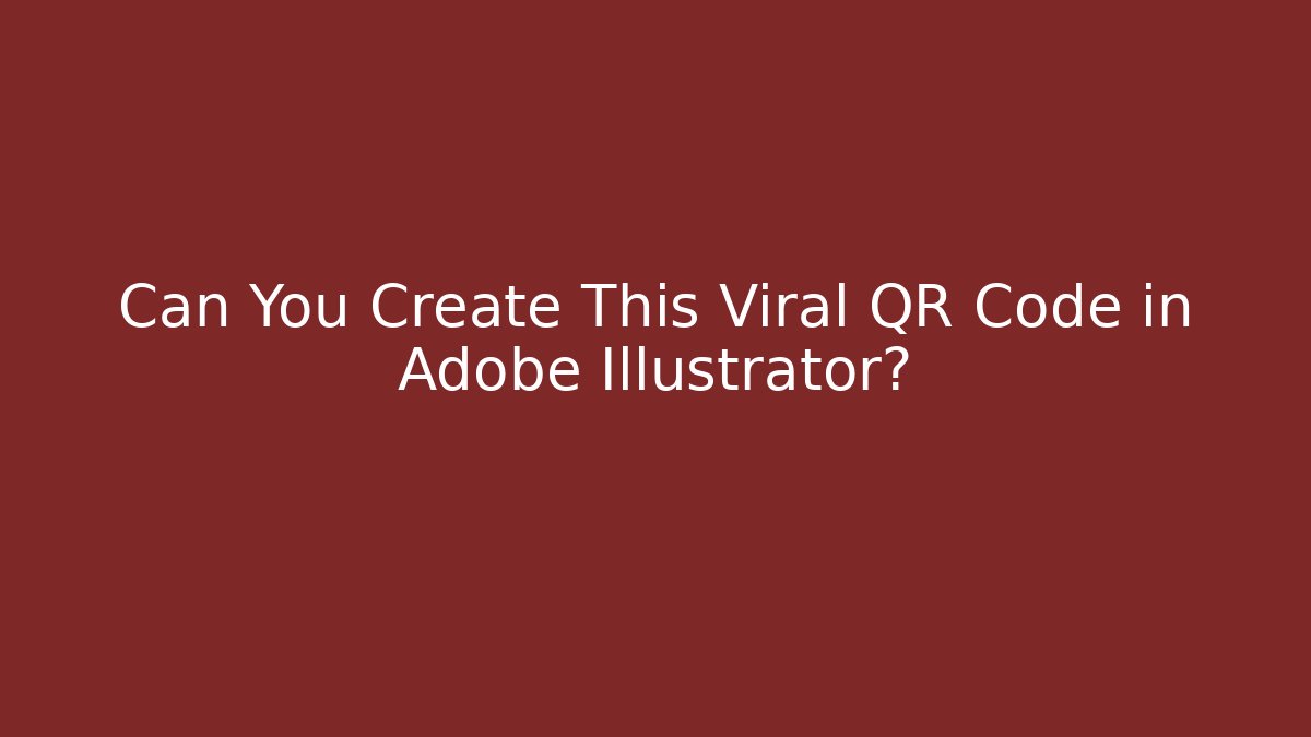 Can You Create This Viral QR Code in Adobe Illustrator? - Felix Cat Insurance