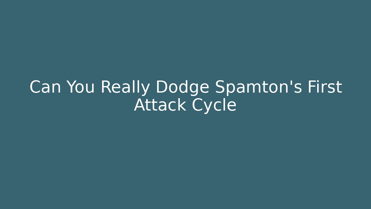 Can You Really Dodge Spamton's First Attack Cycle
