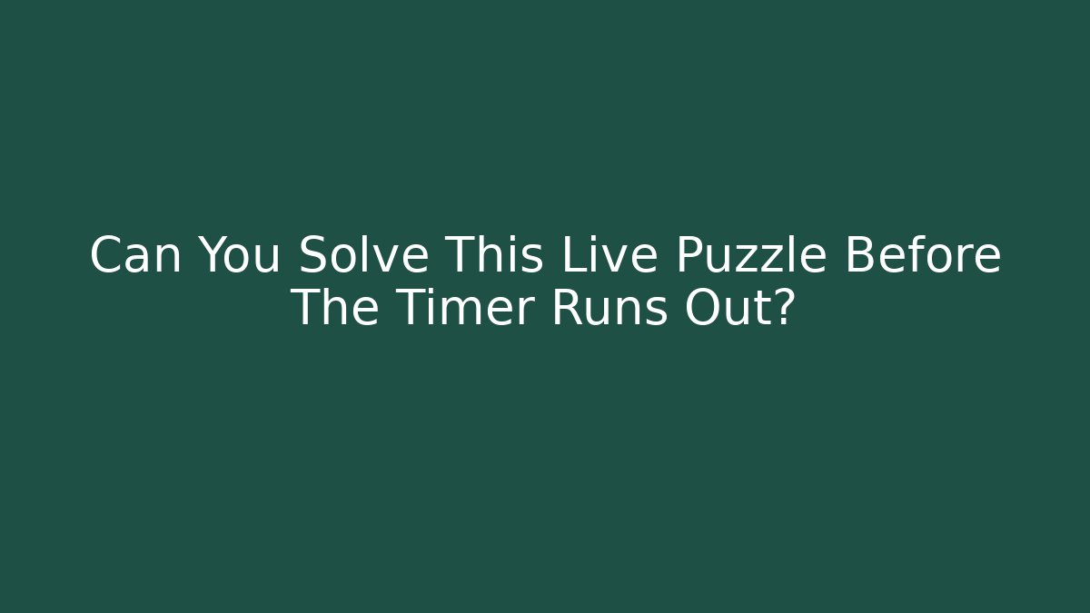 Can You Solve This Live Puzzle Before The Timer Runs Out? - Felix Cat Insurance