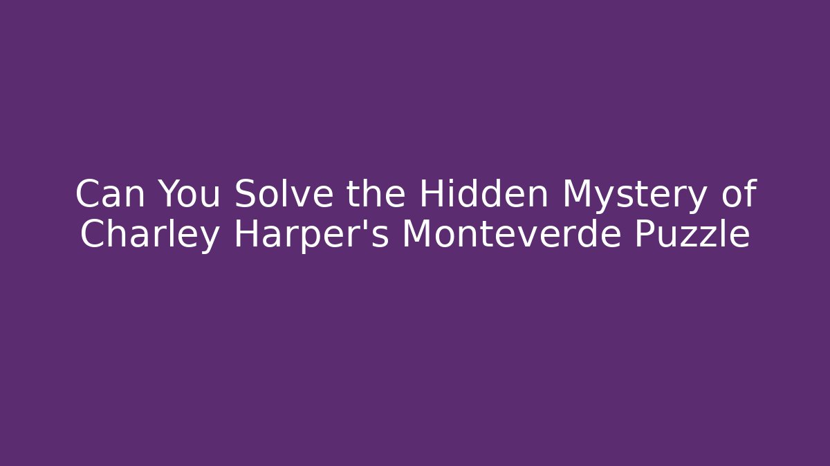 Can You Solve the Hidden Mystery of Charley Harper's Monteverde Puzzle