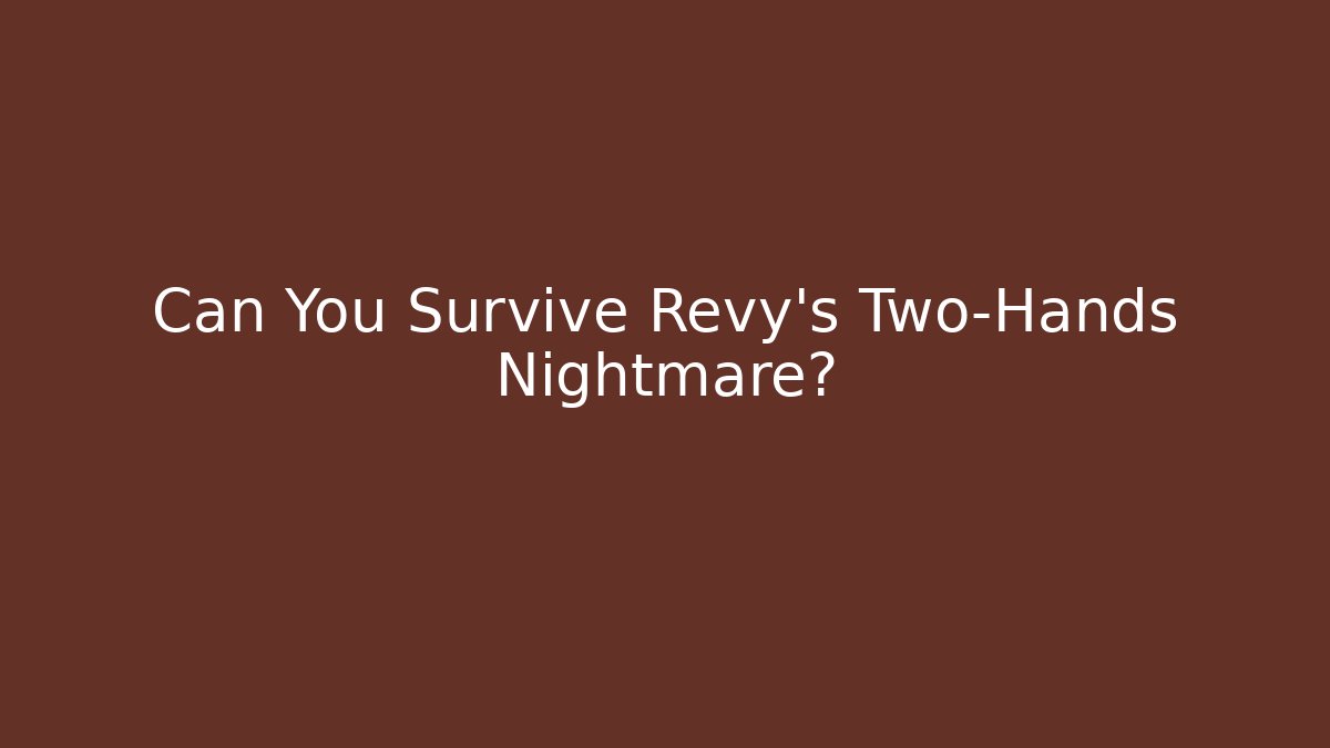 Can You Survive Revy's Two-Hands Nightmare?