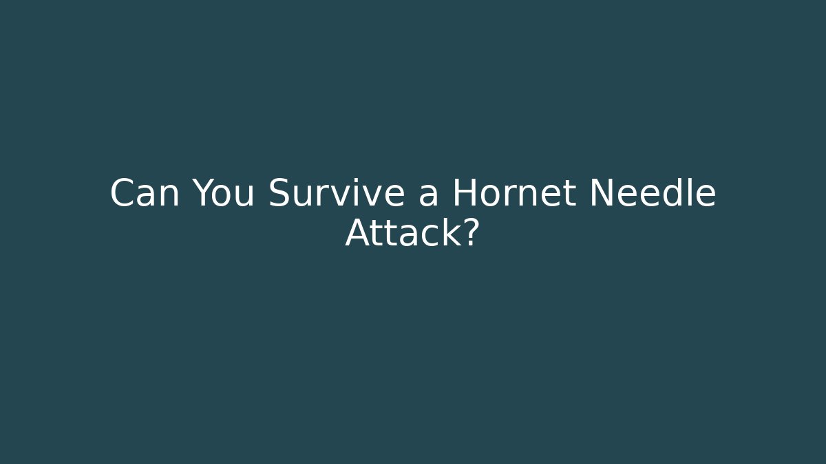 Can You Survive a Hornet Needle Attack? - Felix Cat Insurance