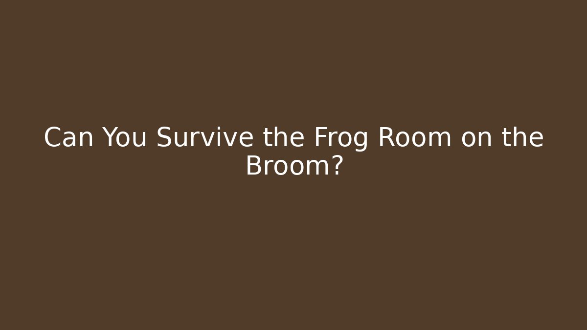 Can You Survive the Frog Room on the Broom?