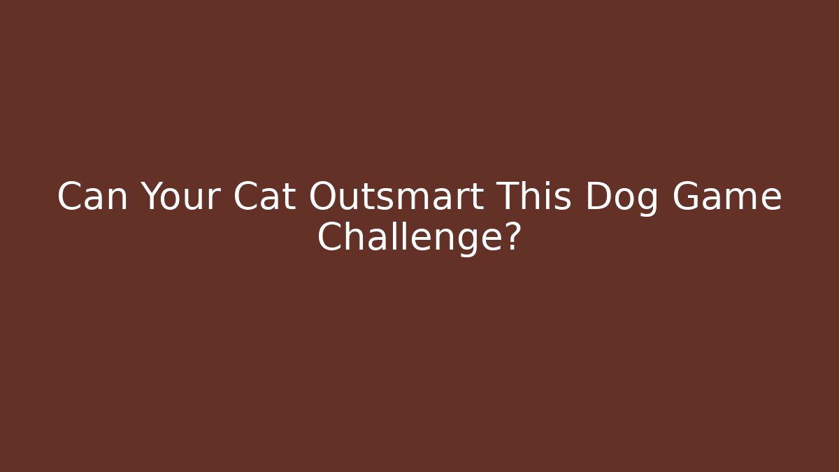 Can Your Cat Outsmart This Dog Game Challenge? - Felix Cat Insurance