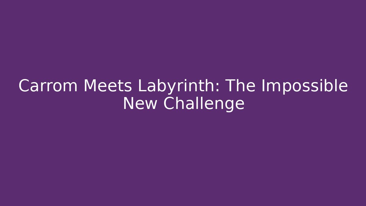 Carrom Meets Labyrinth: The Impossible New Challenge - Felix Cat Insurance