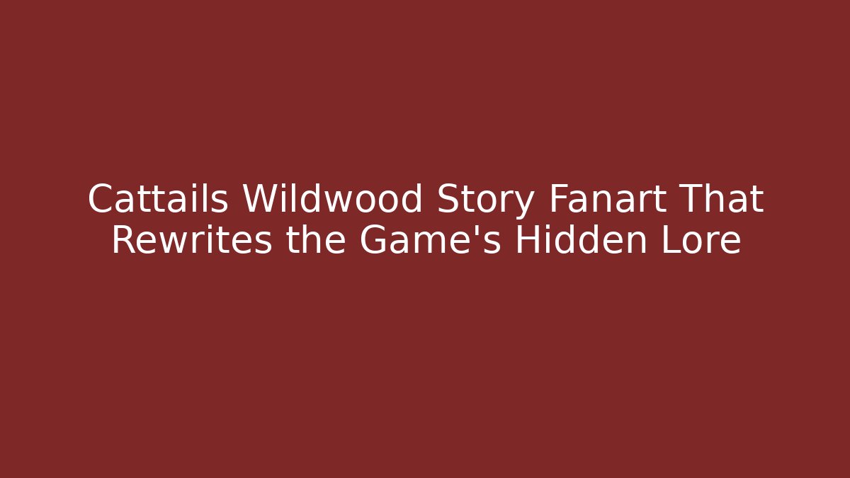 Cattails Wildwood Story Fanart That Rewrites the Game's Hidden Lore