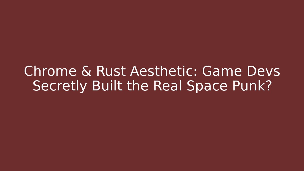 Chrome & Rust Aesthetic: Game Devs Secretly Built the Real Space Punk?
