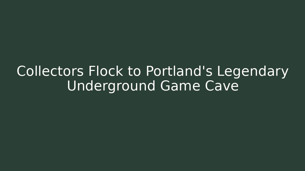 Collectors Flock to Portland's Legendary Underground Game Cave