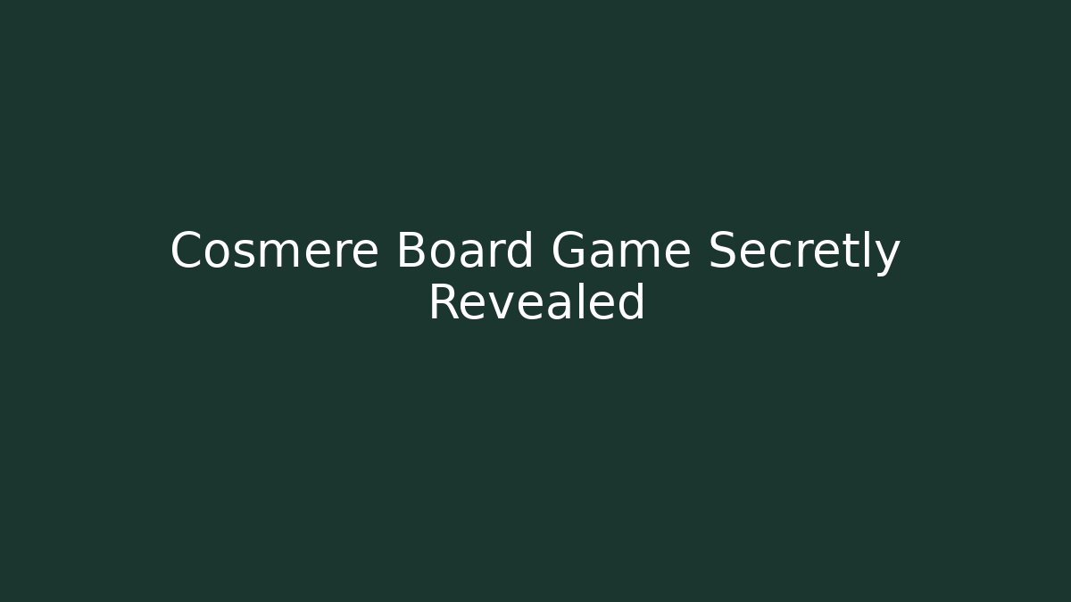 Cosmere Board Game Secretly Revealed