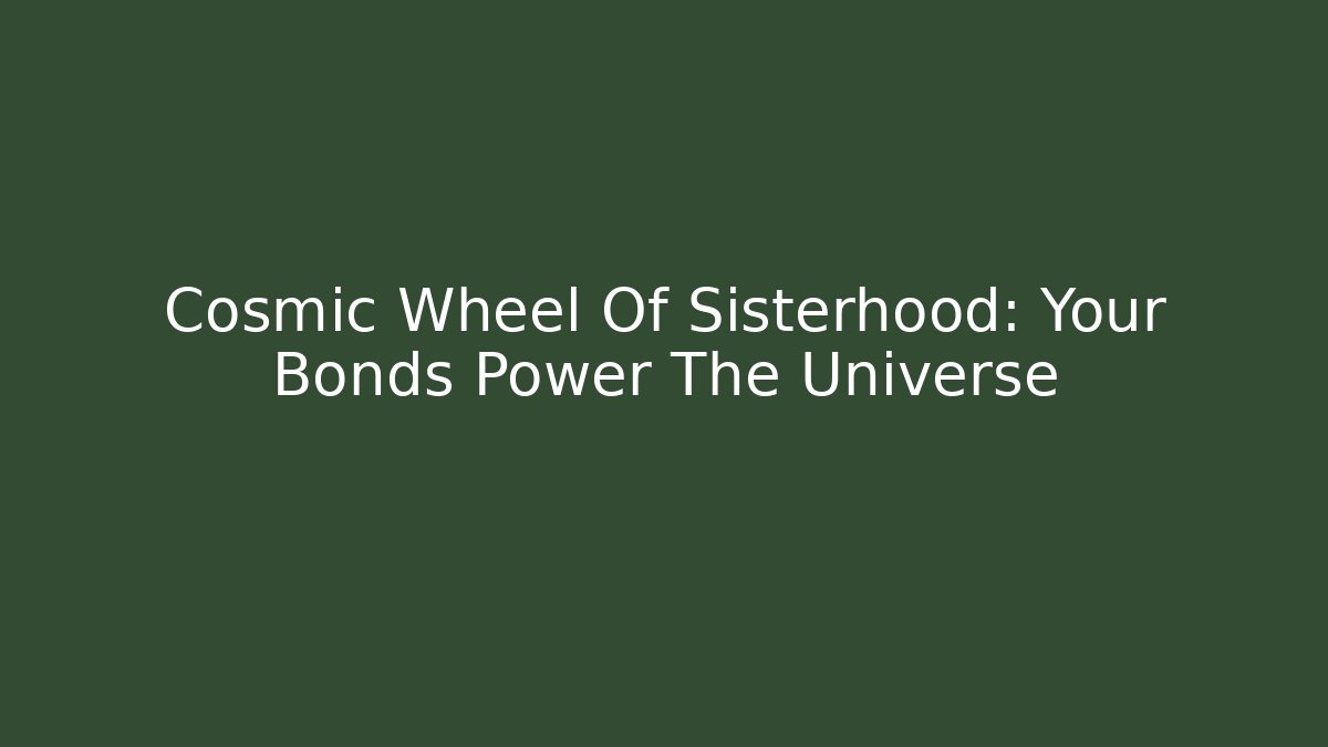 Cosmic Wheel Of Sisterhood: Your Bonds Power The Universe