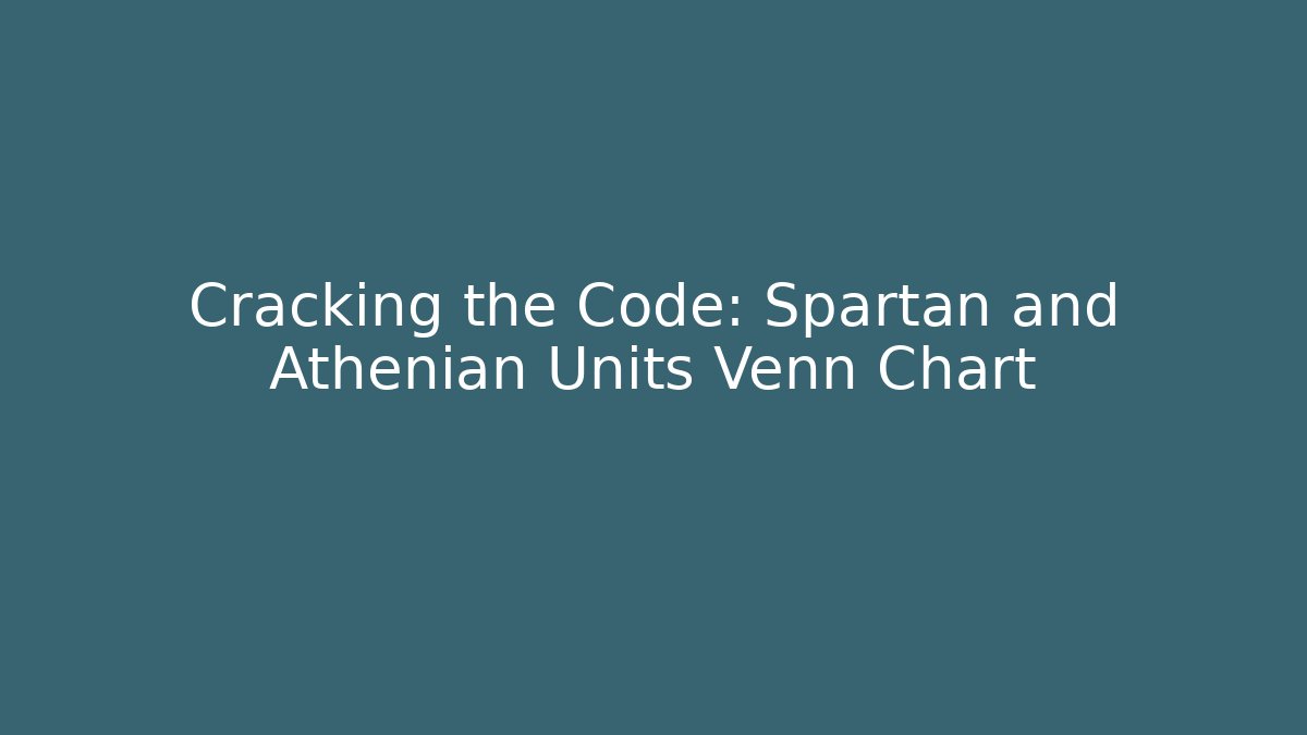 Cracking the Code: Spartan and Athenian Units Venn Chart