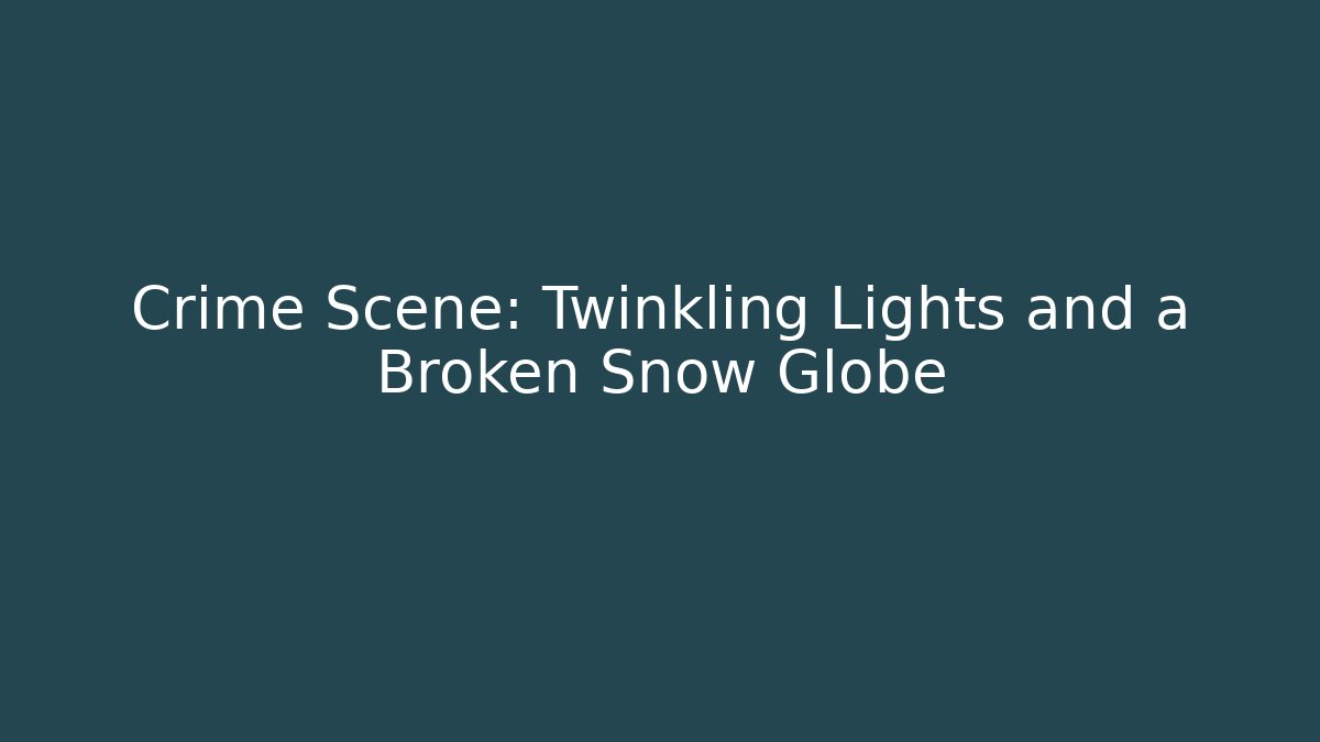 Crime Scene: Twinkling Lights and a Broken Snow Globe