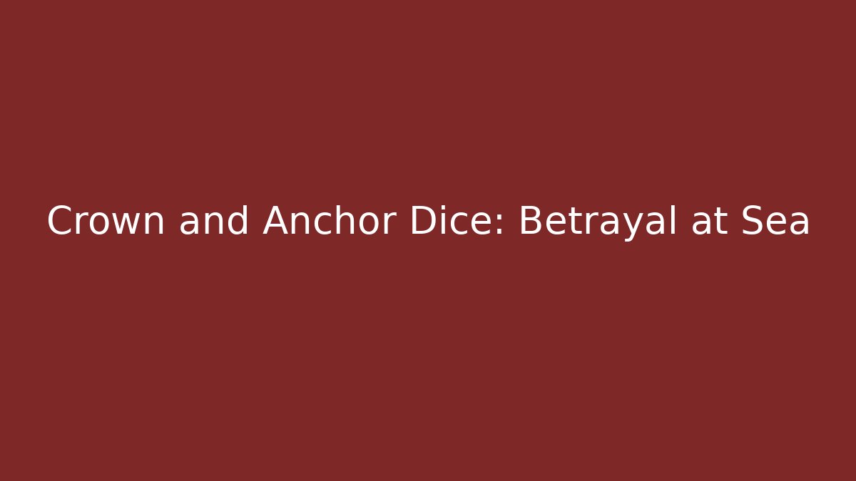 Crown and Anchor Dice: Betrayal at Sea