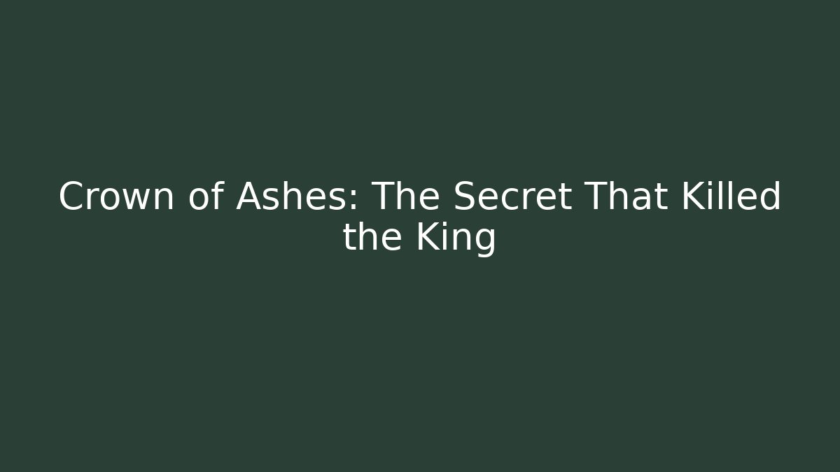 Crown of Ashes: The Secret That Killed the King