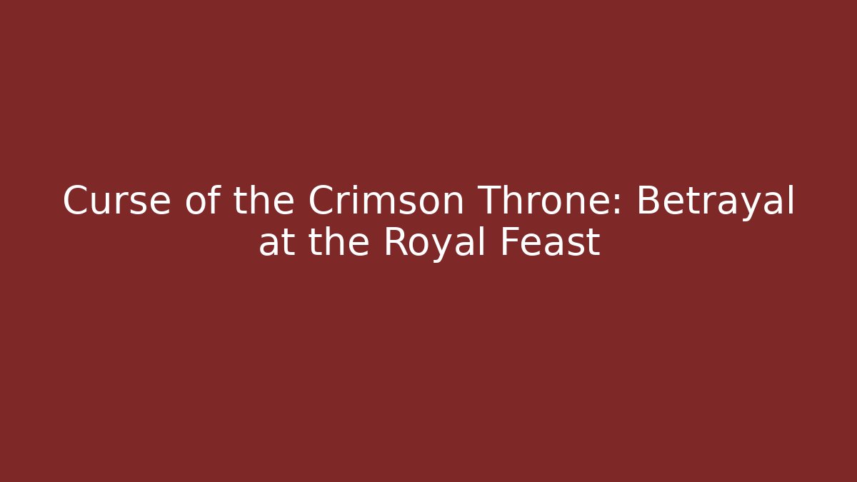 Curse of the Crimson Throne: Betrayal at the Royal Feast