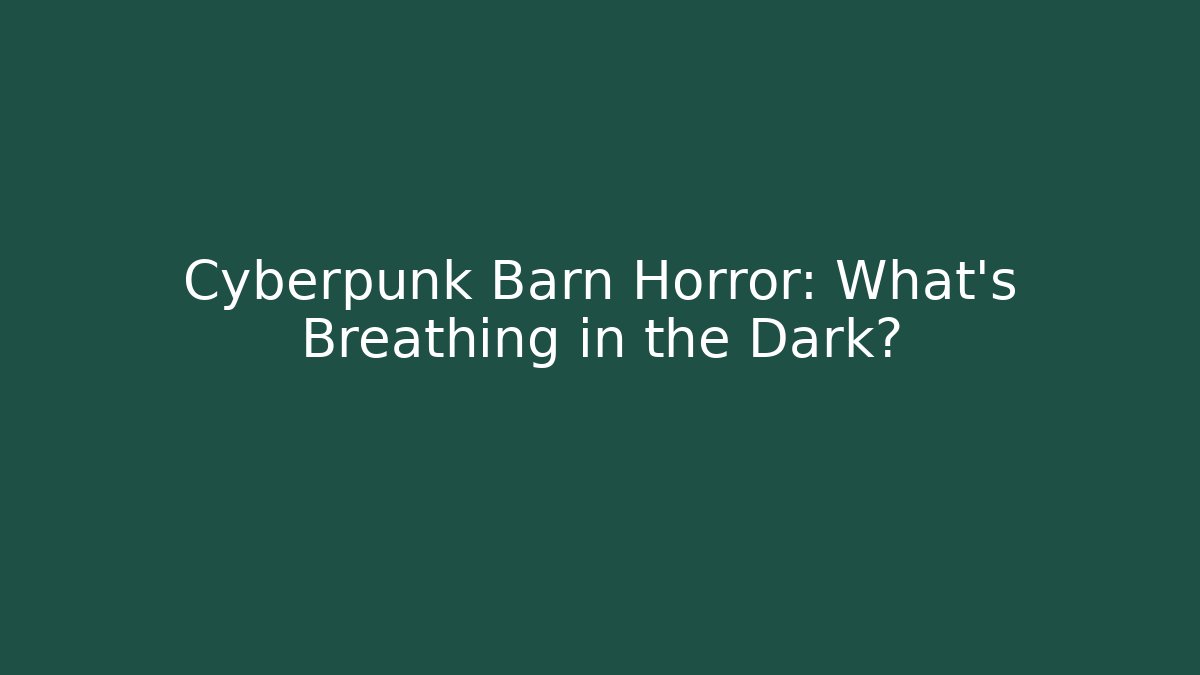 Cyberpunk Barn Horror: What's Breathing in the Dark? - Felix Cat Insurance