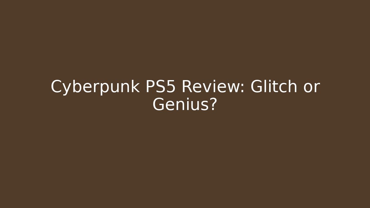 Cyberpunk PS5 Review: Glitch or Genius? - Felix Cat Insurance