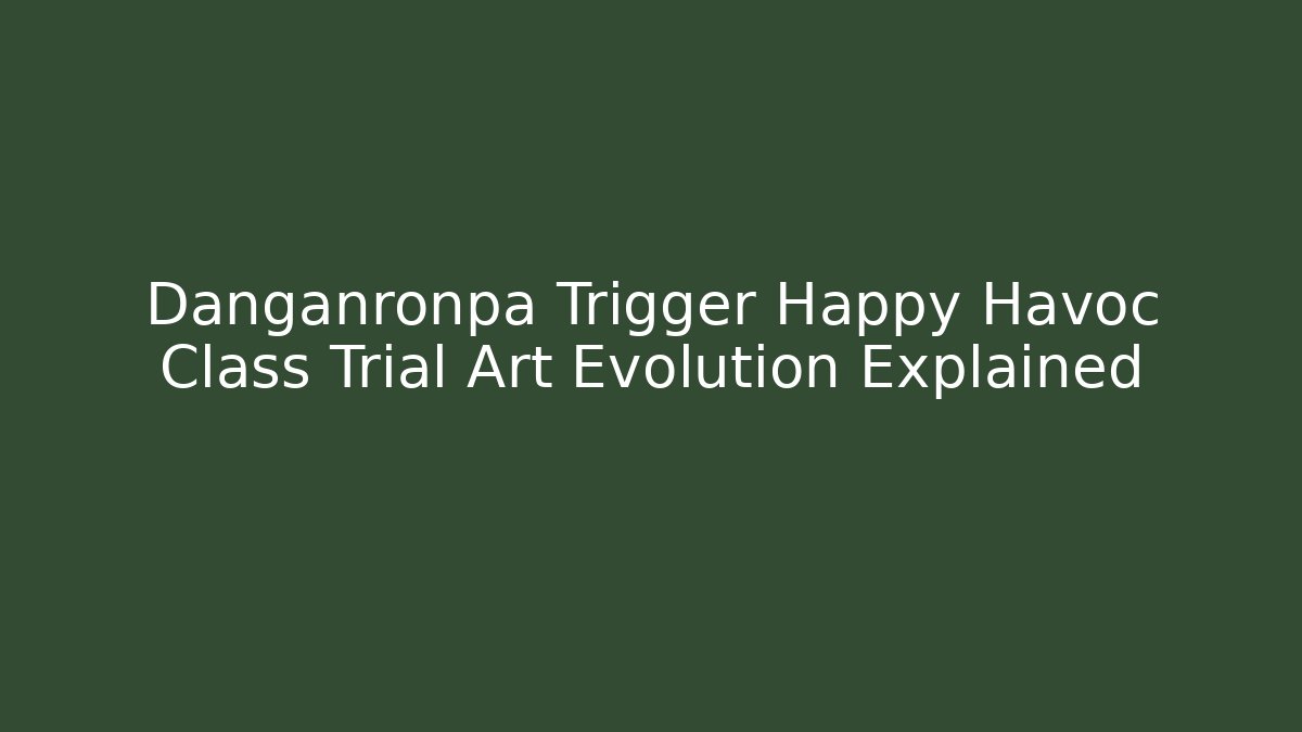 Danganronpa Trigger Happy Havoc Class Trial Art Evolution Explained