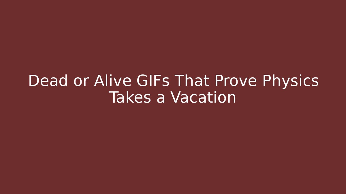 Dead or Alive GIFs That Prove Physics Takes a Vacation
