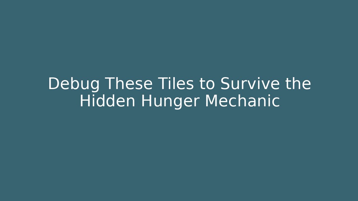 Debug These Tiles to Survive the Hidden Hunger Mechanic