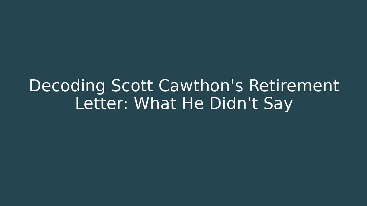 Decoding Scott Cawthon's Retirement Letter: What He Didn't Say - Felix Cat Insurance