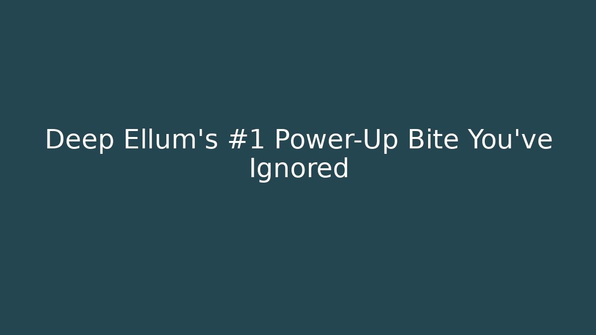 Deep Ellum’s #1 Power-Up Bite You’ve Ignored