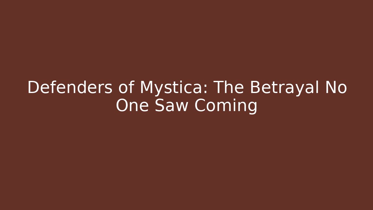 Defenders of Mystica: The Betrayal No One Saw Coming