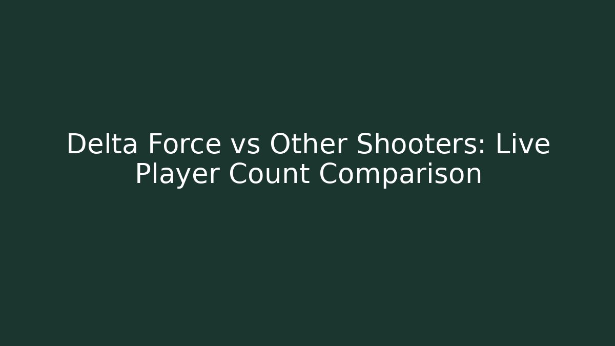Delta Force vs Other Shooters: Live Player Count Comparison