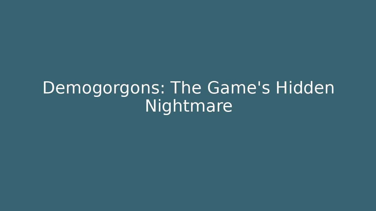 Demogorgons: The Game's Hidden Nightmare - Felix Cat Insurance