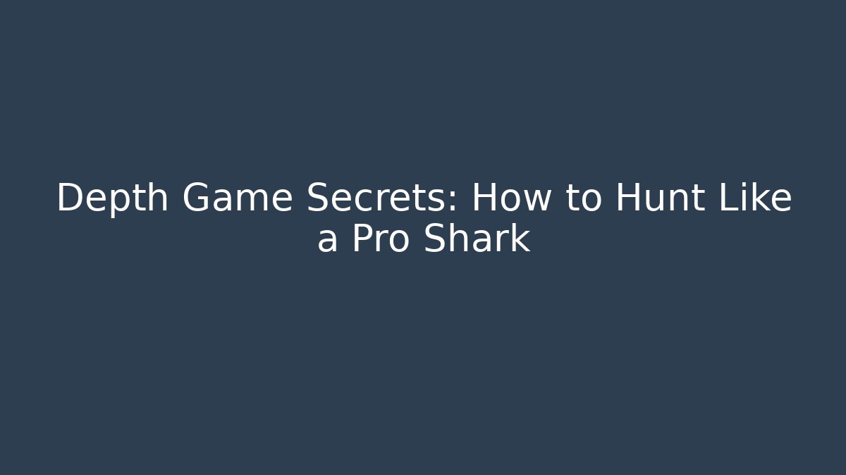 Depth Game Secrets: How to Hunt Like a Pro Shark