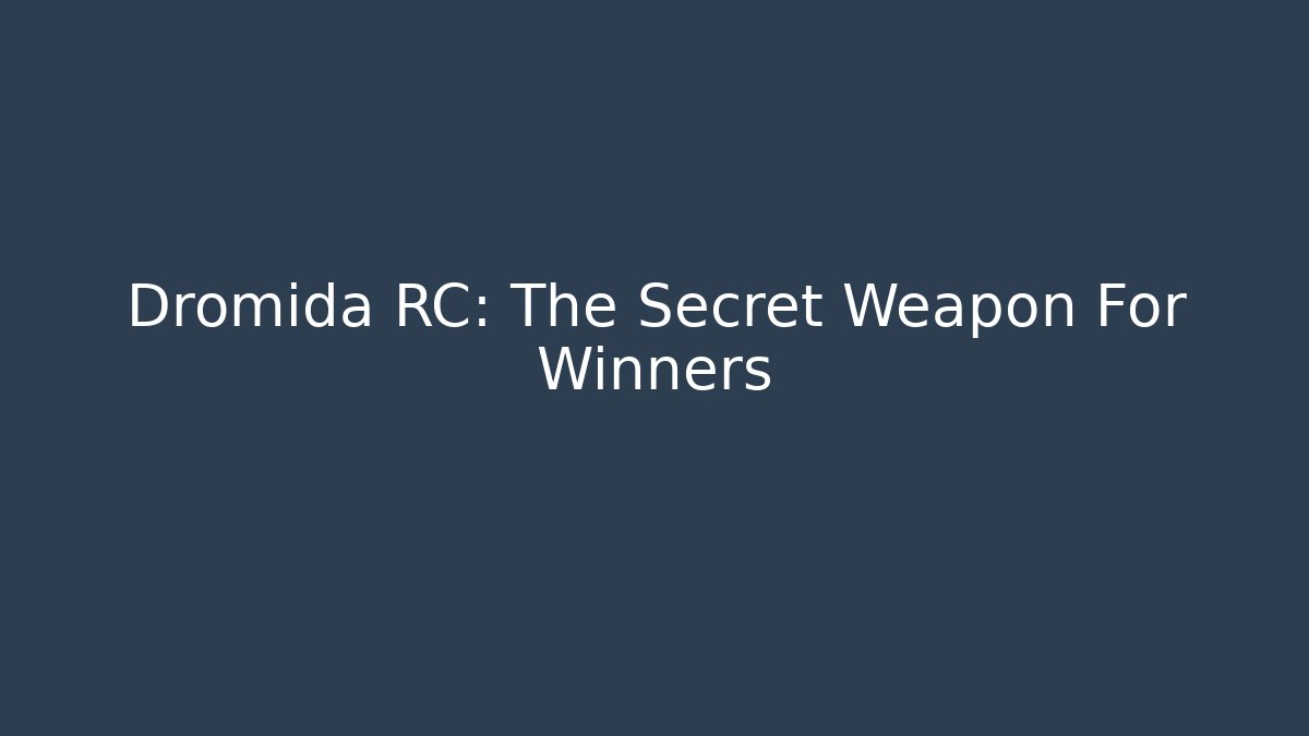 Dromida RC: The Secret Weapon For Winners